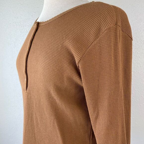 River Ridge Half Button Down Long Sleeve Top Size M EUC - Picture 4 of 6